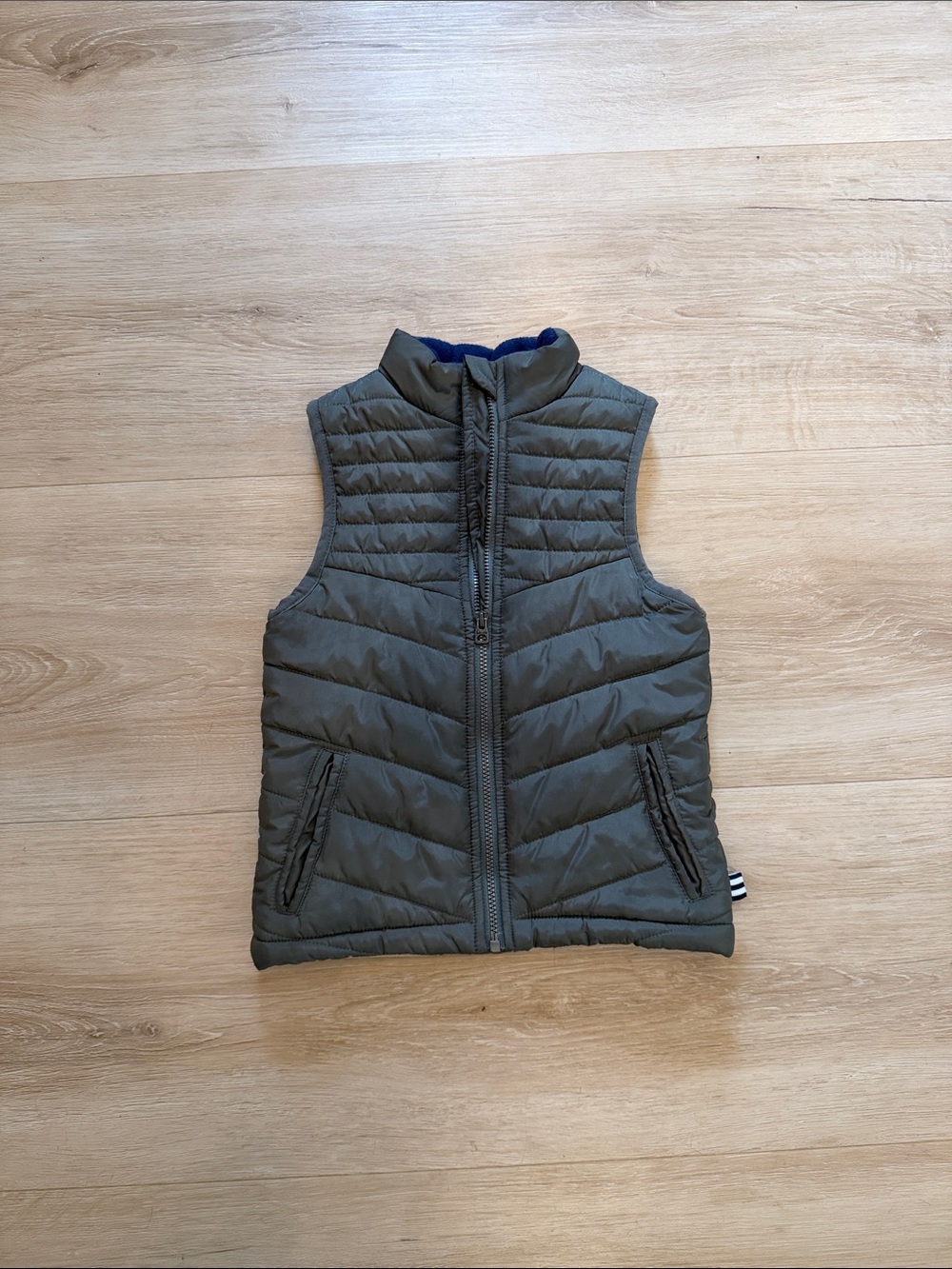 Splendid Olive Quilted Puffer Vest for Kids